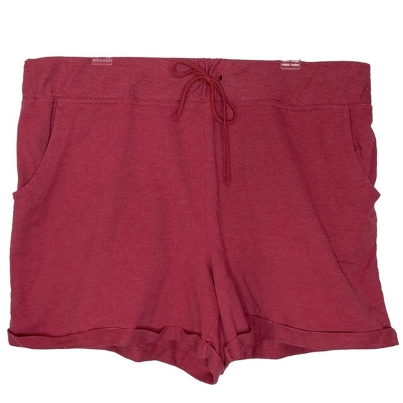 LIKE NEW - MAURICES IN MOTION - Raspberry Pink Stretch Knit Shorts w/Pockets 2X - Picture 1 of 5